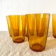 Verres à eau vintage ambrés vereco