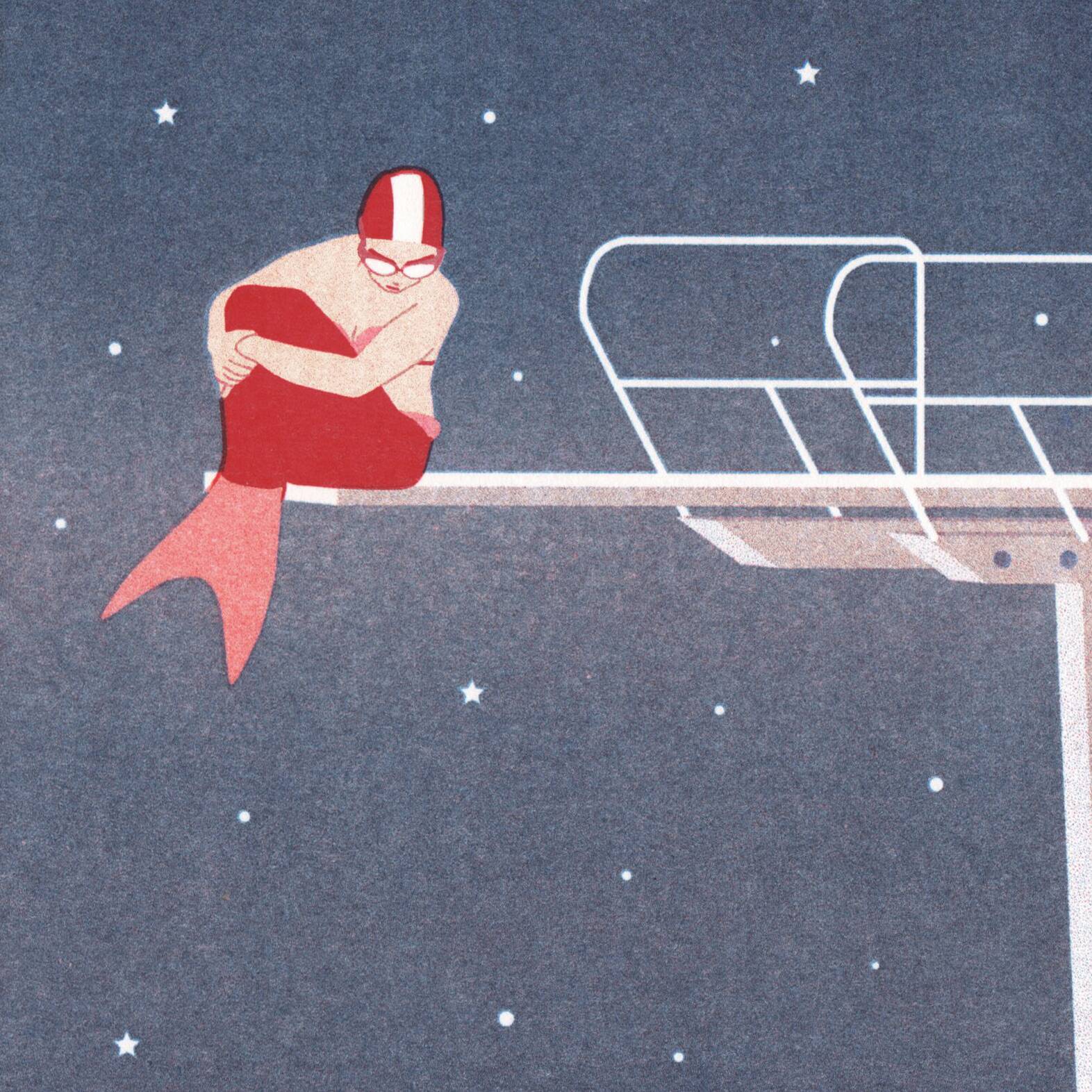 The Little Mermaid, A4 Risograph, Starry Blue Version, Limited Edition