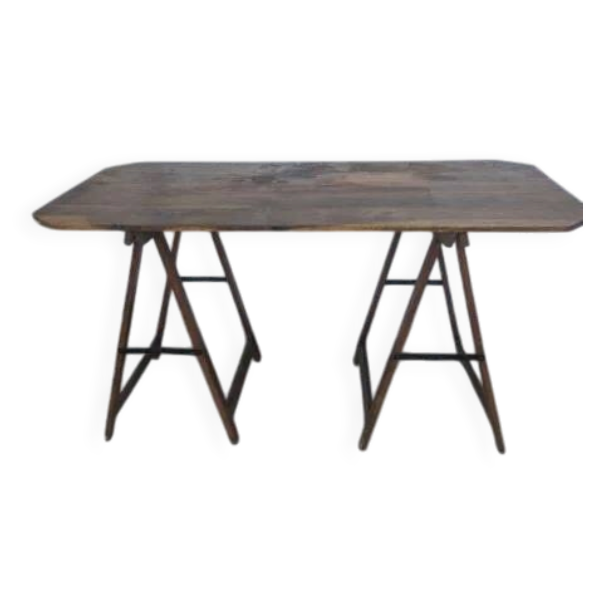 Bureau, planche et tréteaux
