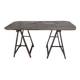 Bureau, planche et tréteaux