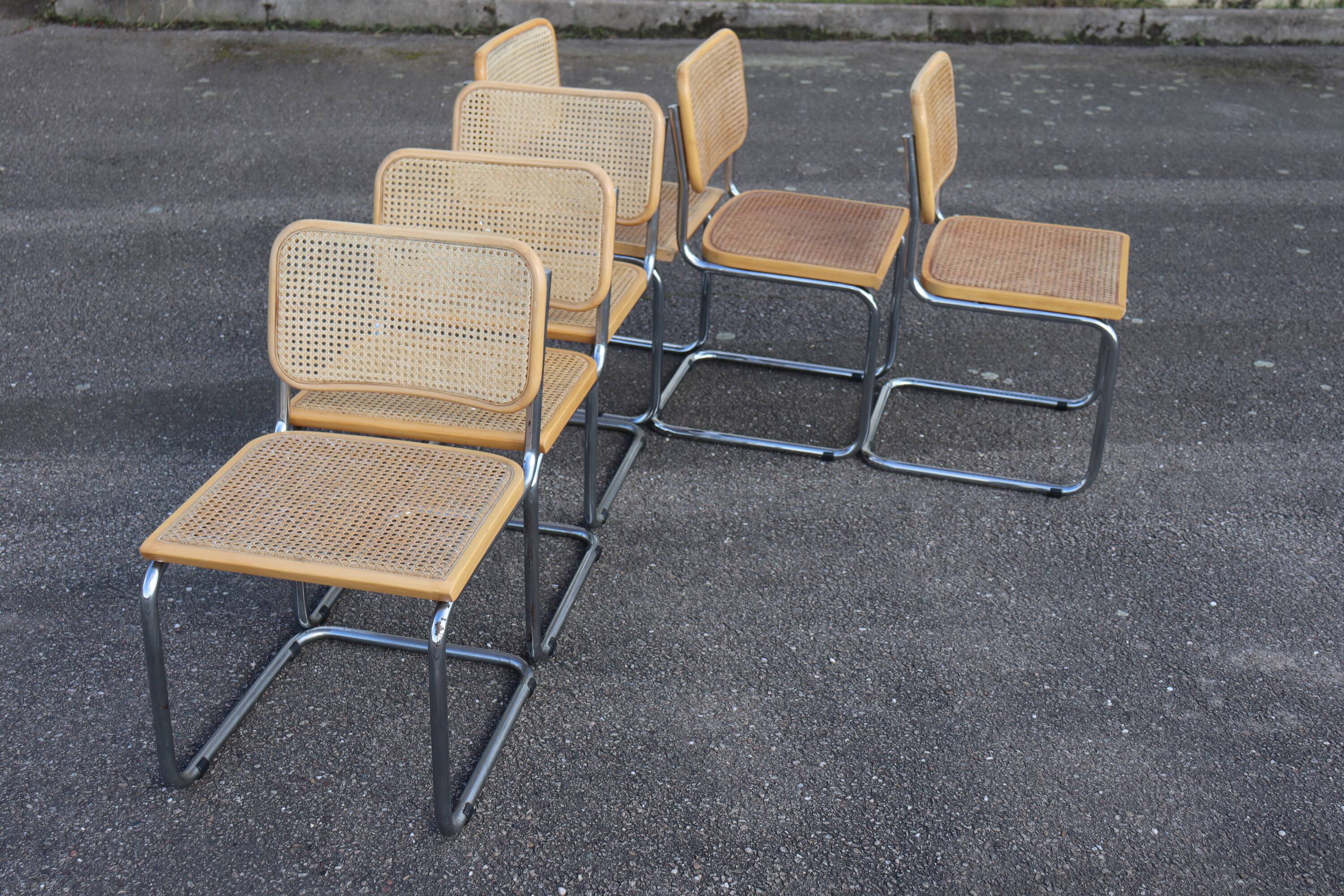 Series x6 Dining Chairs Style B32 by Marcel Breuer