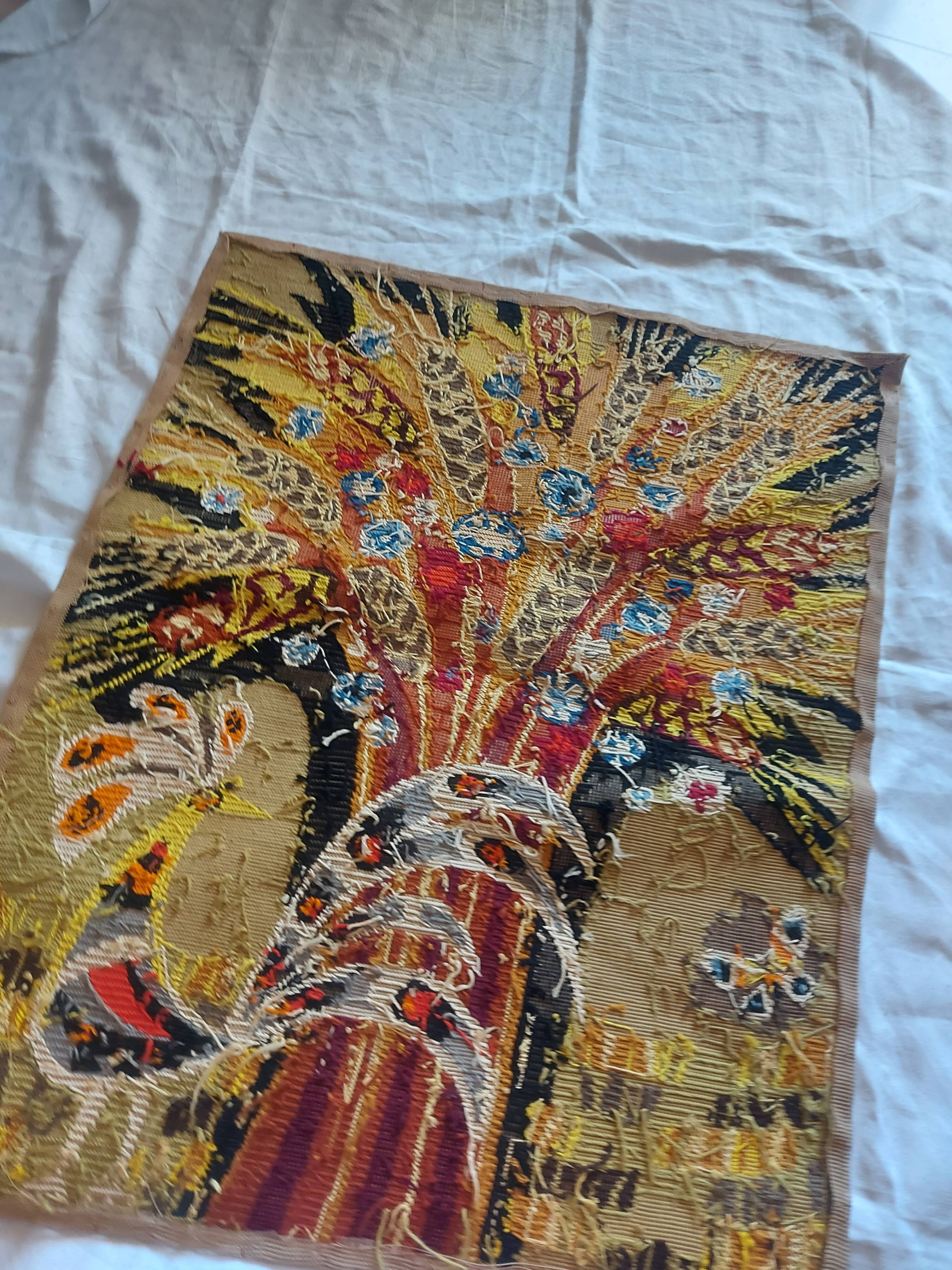 Tapestry with vintage canvas, Pierre Rey