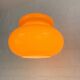 Vintage Space Age Orange Glass Pendant Light