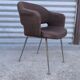 Fauteuil conférence en tweed 1970