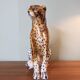 Cheetah sculpture in ceramic