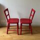 2 chaises en hêtre massif - Suède années 50/60