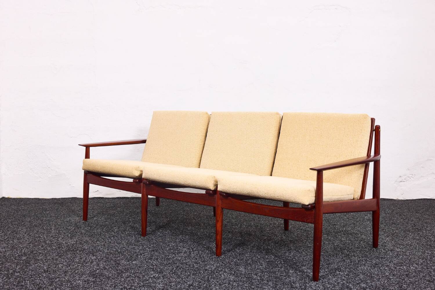 Arne Vodder, Canapé trois places vintage en teck, Glostrup années 1960, Danemark