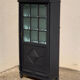 Armoire parisienne vitrée noire et vert grisé 150cm