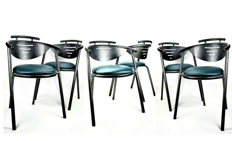 6 vintage design chairs from the 90s