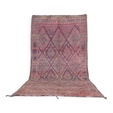 Tapis Beni mguild vintage en laine rose