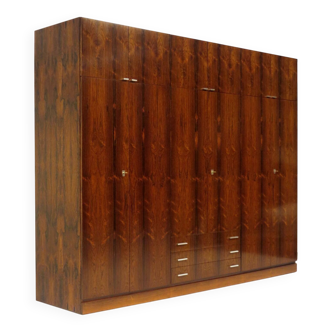 Large vintage mid century modern XL wardrobe with drawers in rosewood 1960s