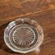Cendrier vintage en verre moulé en forme de fleur D14 H2,5