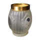 Old glass vase and Louis XVI-style brass ring