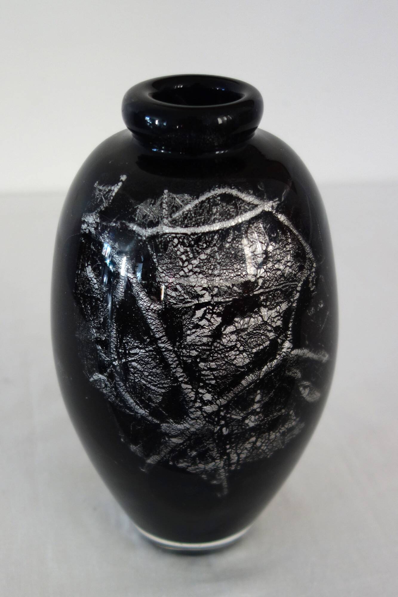 Blown glass vase by Raymond Branlé, Biot, France