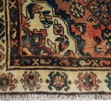 Tapis d'escalier en laine à motif floral rouille, tapis à médaillon central noué à la main 94x240