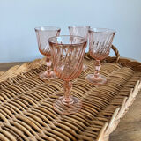 4 Rosaline Luminarc stemmed glasses