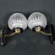 Maison Arlus Pair of brass and black wall sconces, France Mid-Century