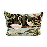 Canvas cushion "Pink flamingos"