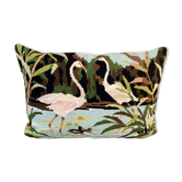 Canvas cushion "Pink flamingos"