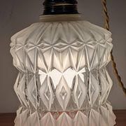 Geometric lampshade in frosted and transparent glass
