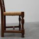 Set of 8 Brutalist Mid-Century Chairs in Wood and Wicker, Belgium ca. 1970