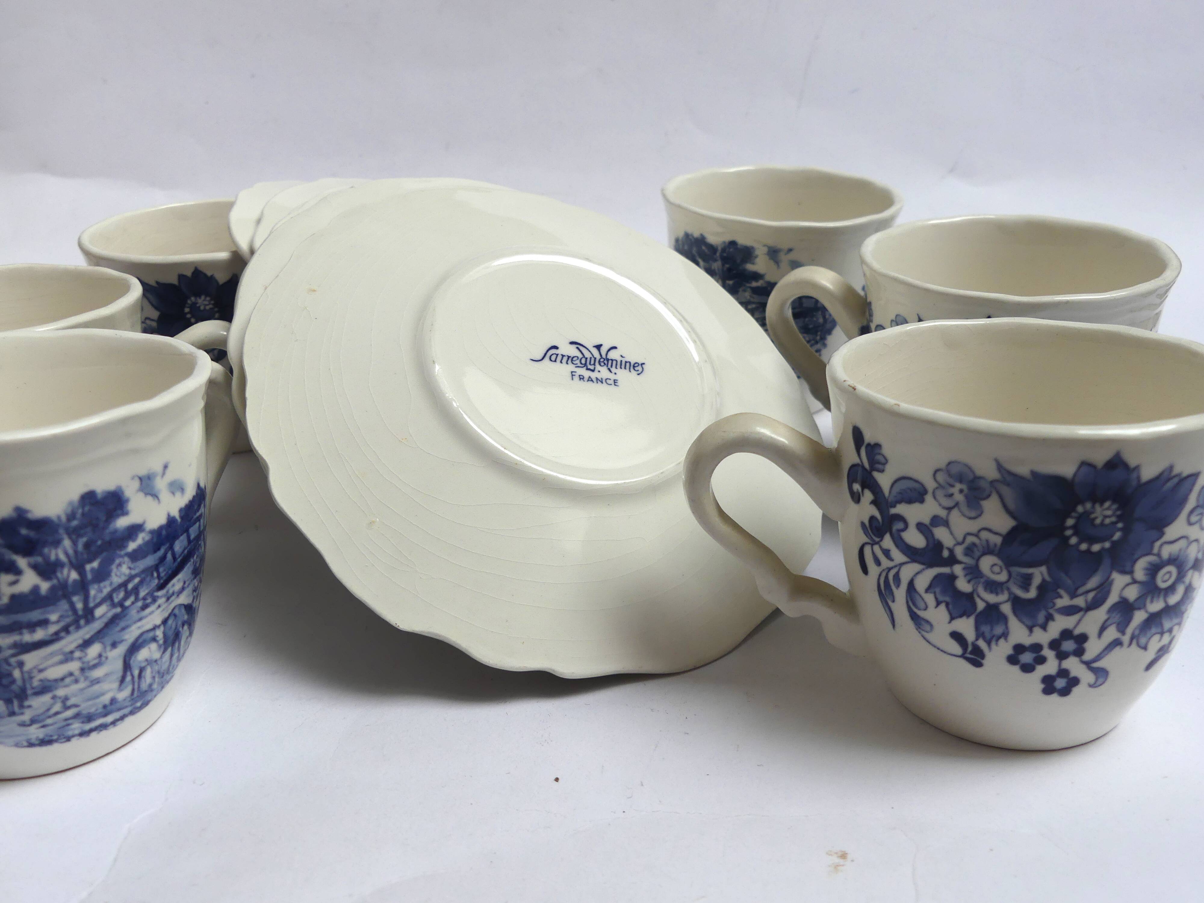 6 coffee cups Sarreguemines BP