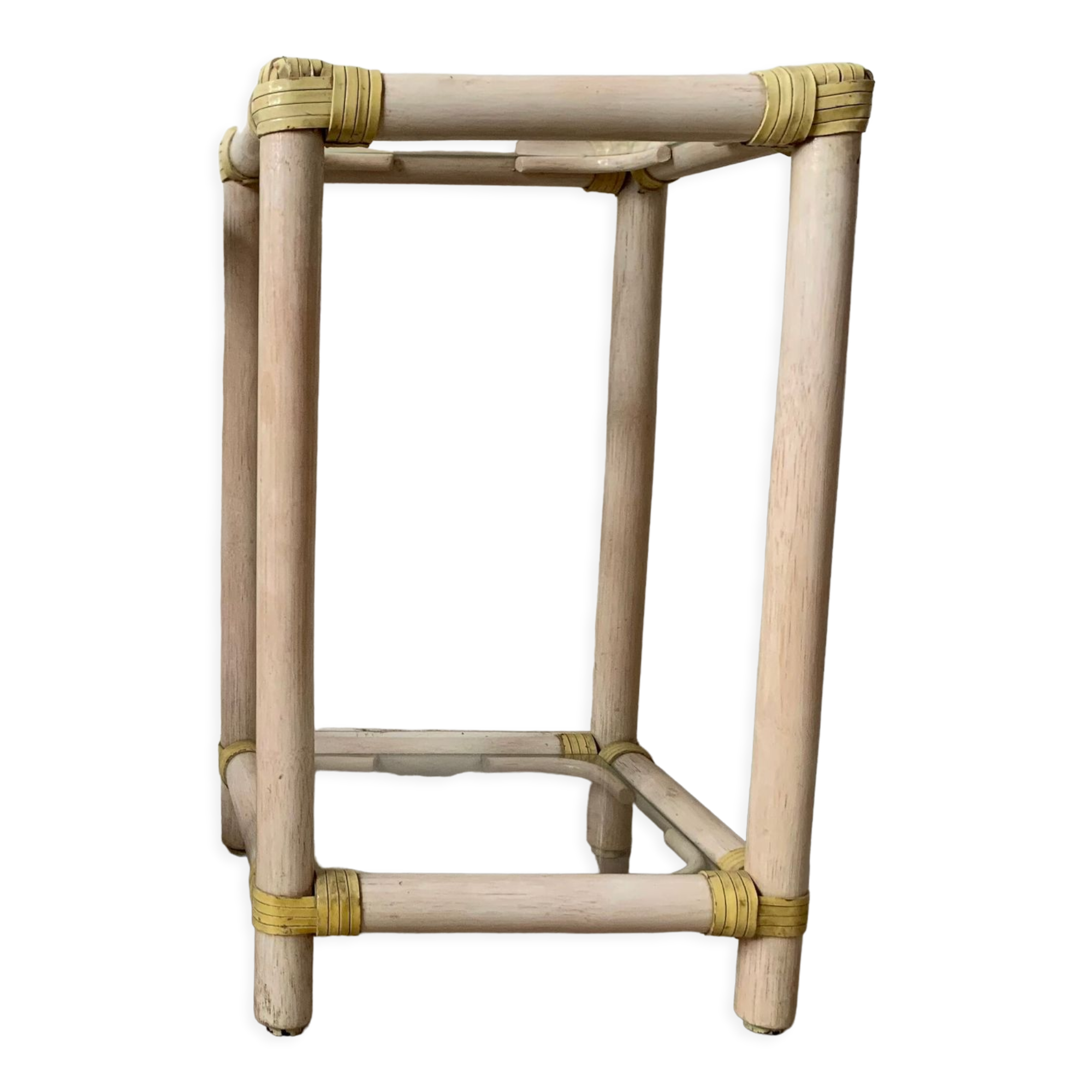 Vintage rattan bedside table