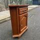 Wooden corner TV cabinet in solid wood, Louis XIV style.
