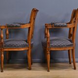 Paire de Fauteuils en Hêtre teinté – Début XXe