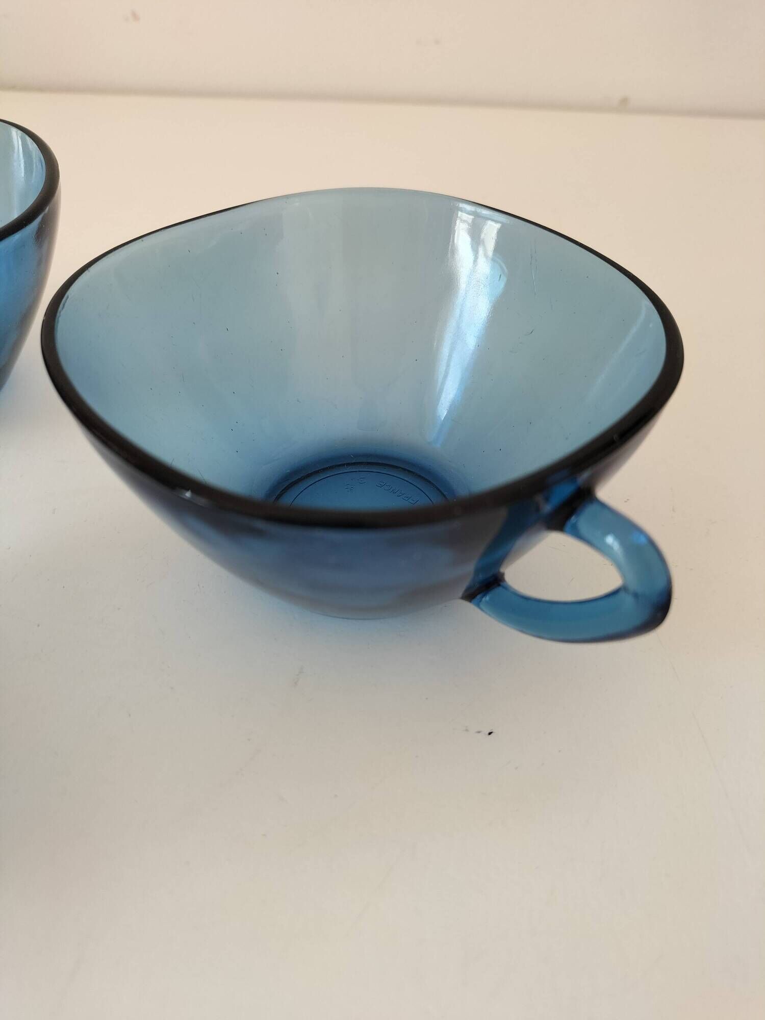 set of three blue Vereco cups