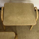Bamboo and rattan side table / end table