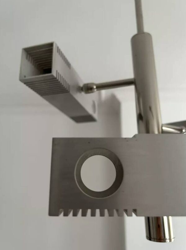 Lustre Henri Mathieu en metal chromé France 1960