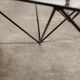 Square coffee table in glass and black satin metal 1980