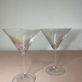 Verres à martini irisés