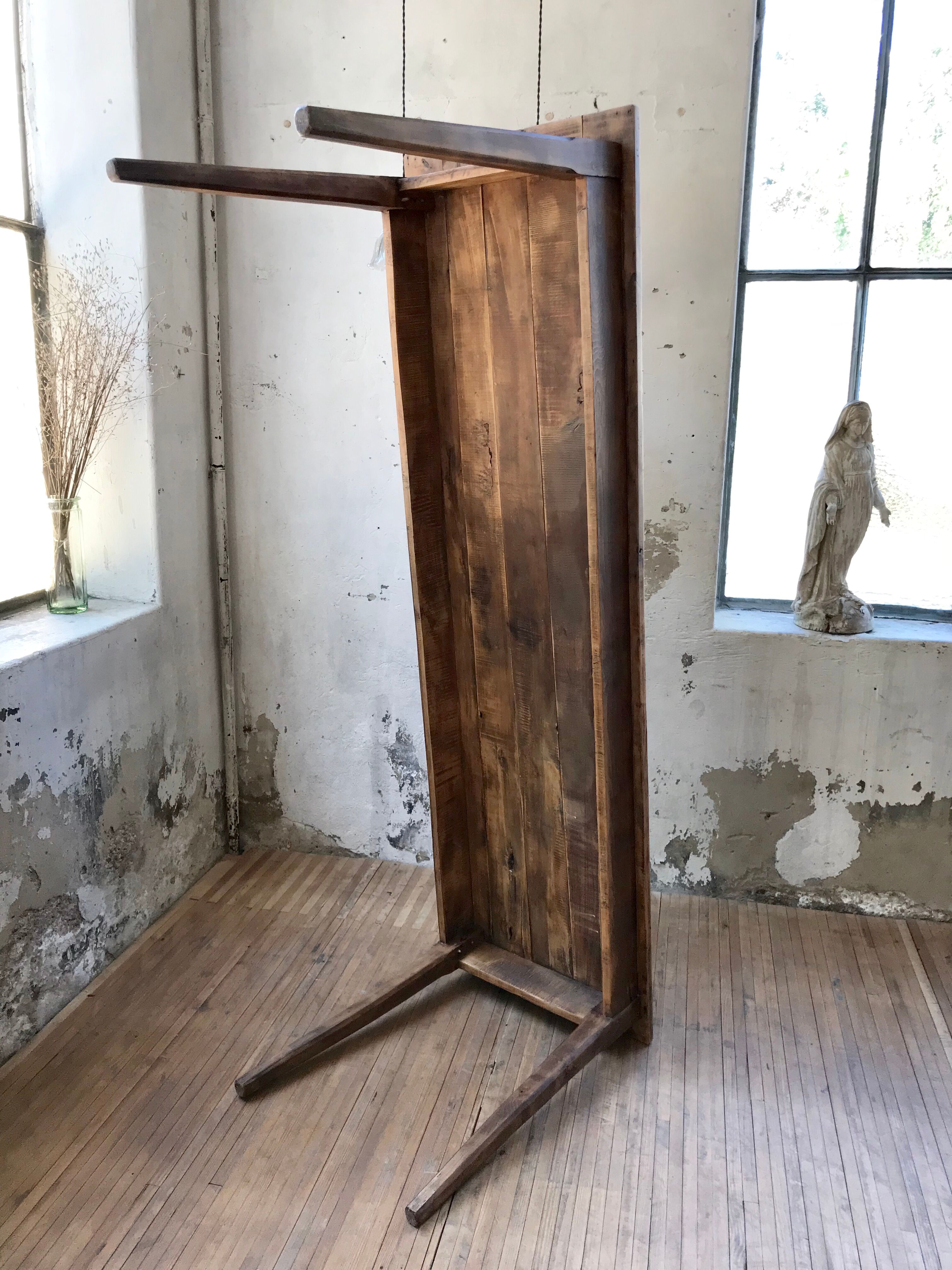 Table de ferme vintage en hêtre