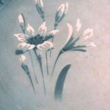 Old Keller and Guérin Luneville fruit bowl with floral decoration