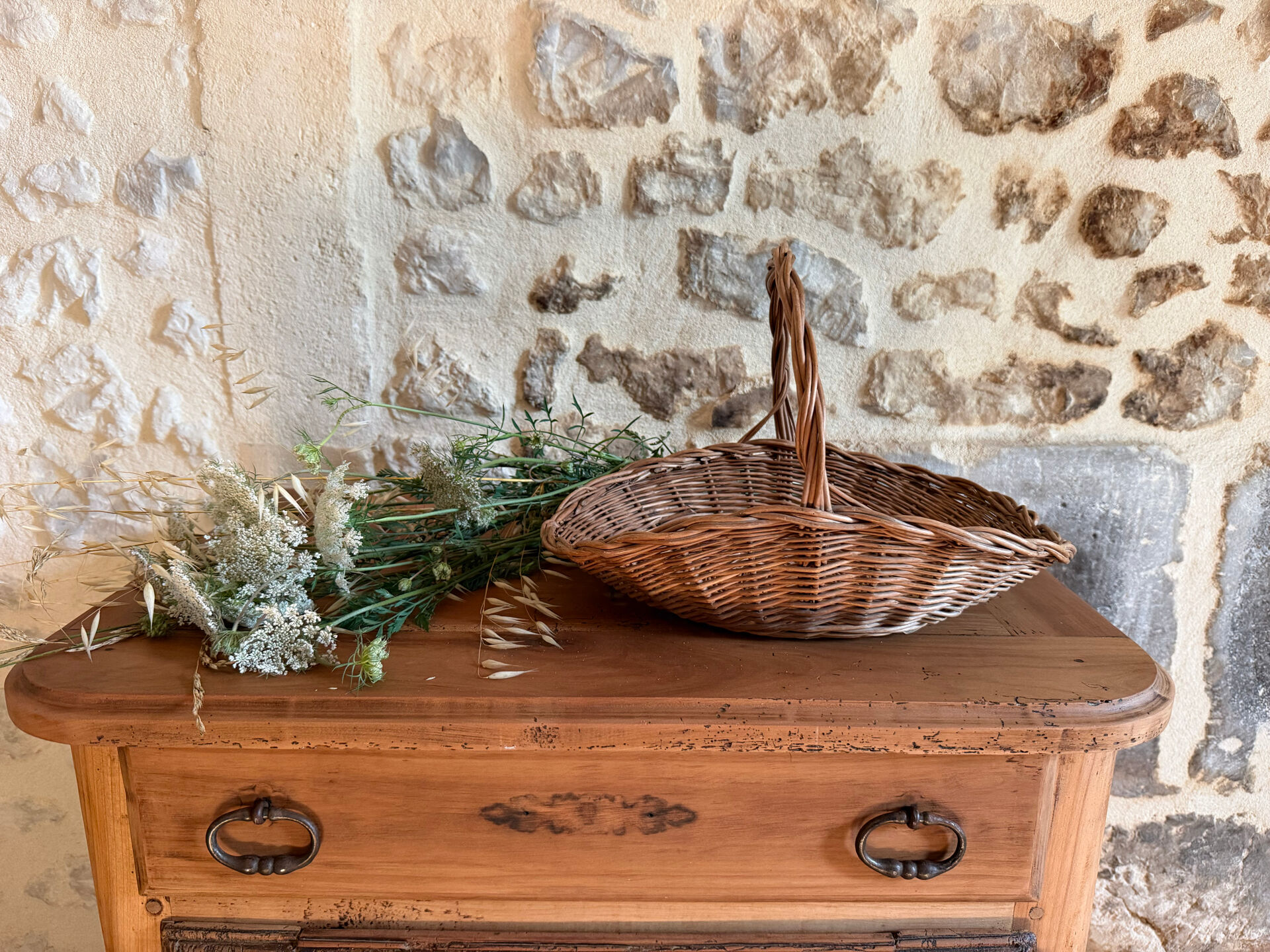 Vintage wicker basket