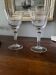 2 large crystal water glasses engraved Villeroy & Boch tulip shape