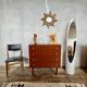 Vintage chest of drawers with spindle legs 1960