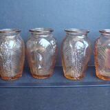 Art Deco vase in pink glass / 4