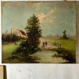 Pair of oils on canvas