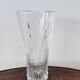 Blown glass vase, polygonal edge, H: 24cm.
