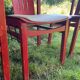 4 chaises bois rouge Baumann Argos