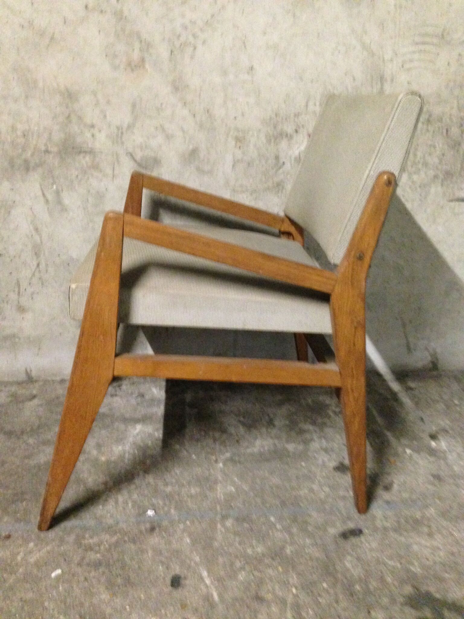 Armchair 1950 skai vintage tbe