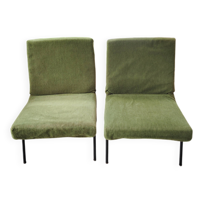 Duo de chauffeuses modèle CM 194 de Pierre Paulin pour Thonet circa 1954