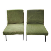Pair of CM 194 armchairs by Pierre Paulin for Thonet circa 1954.