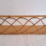 Pair of wall shelves made of bamboo and rattan