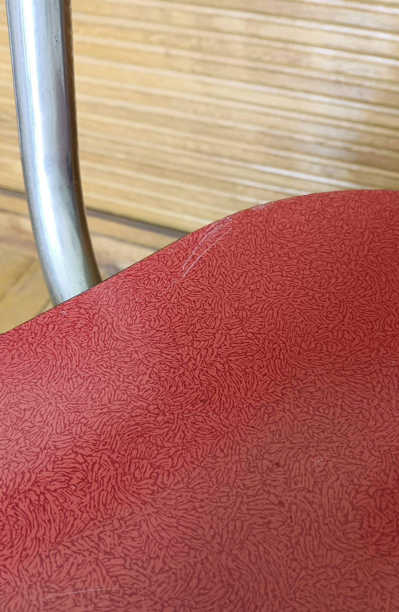 Vintage Formica chair 1950/60 red