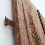 Large 17th century Monastery doors in terracotta lacquered oak, Portugal