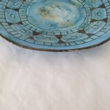 Assiette en céramique vintage 60's 70's - Signée A. Maunier (Vallauris) 29cm